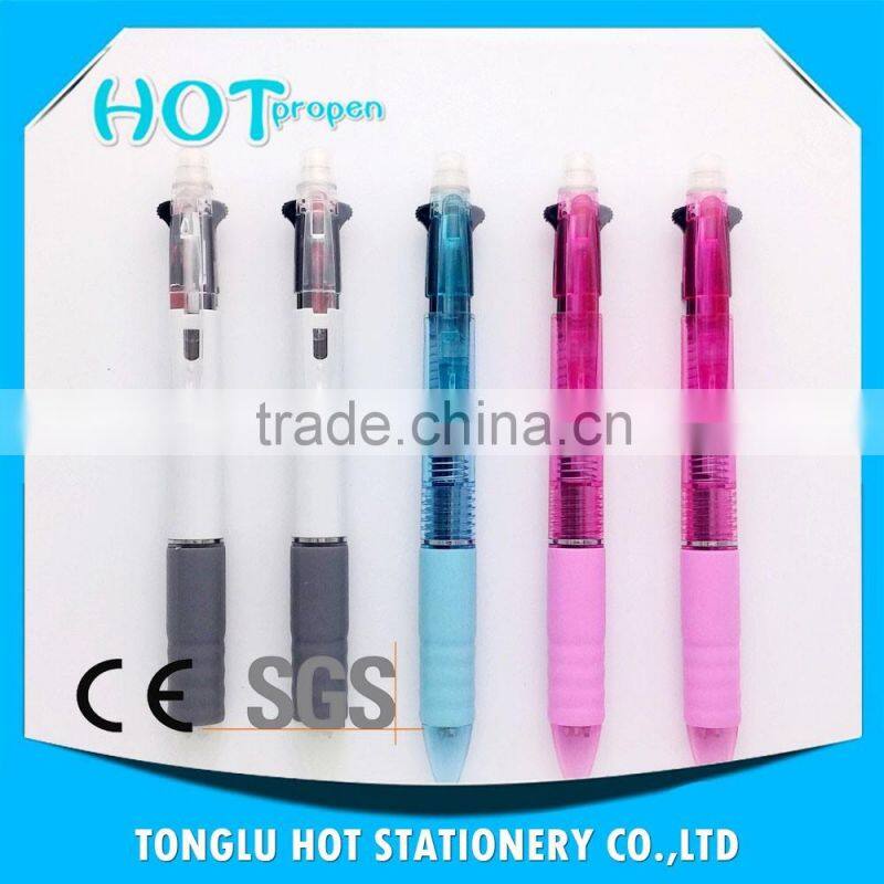 multifunction 2+1 ballpen, 2 color slim oil refill with 1 pencil-lead