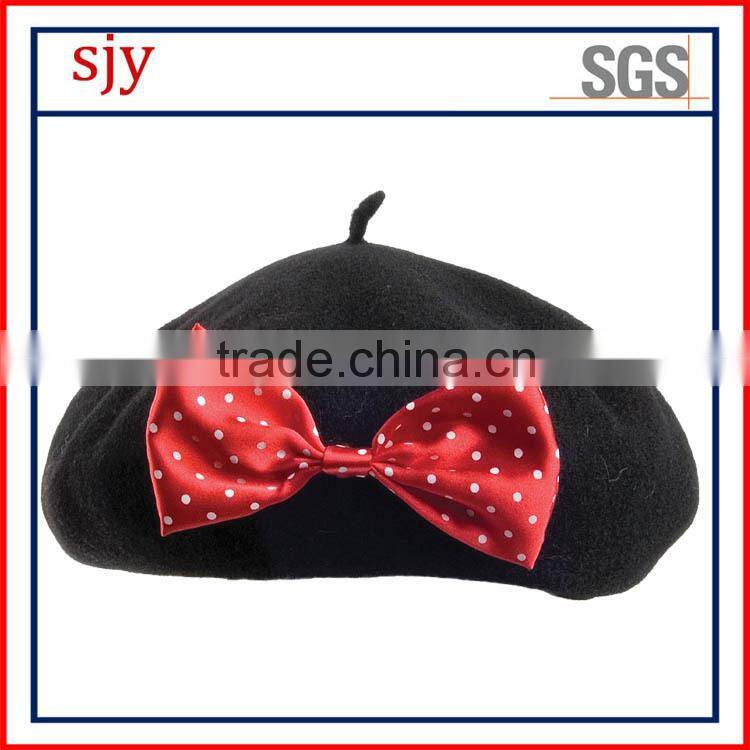 fashion cheap female knitted custom military basque beret