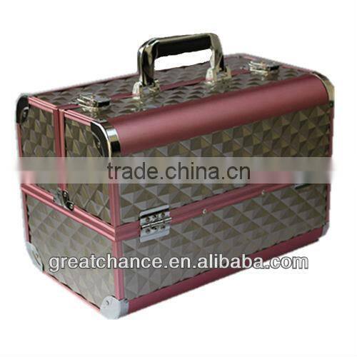 Aluminum Cosmetic Train Cases Bags Vanity Makeup Beauty Boxes Beauty Supplies