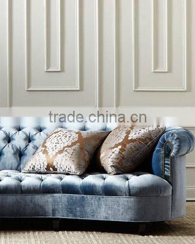 Modern cheap velvet fabric handcrafted tufted sofa chesterfield sofa for sale