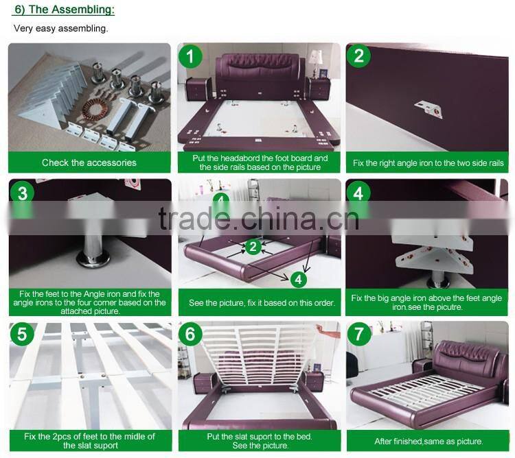 Hot selling small size bedbase for hotel/ very small CBM bedbase/KD bed base/cheap simple bed base