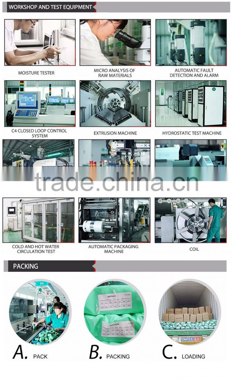 China PPR Pipes and Fittings for Hot and Cold Water Conveyance with Safety Guaranty