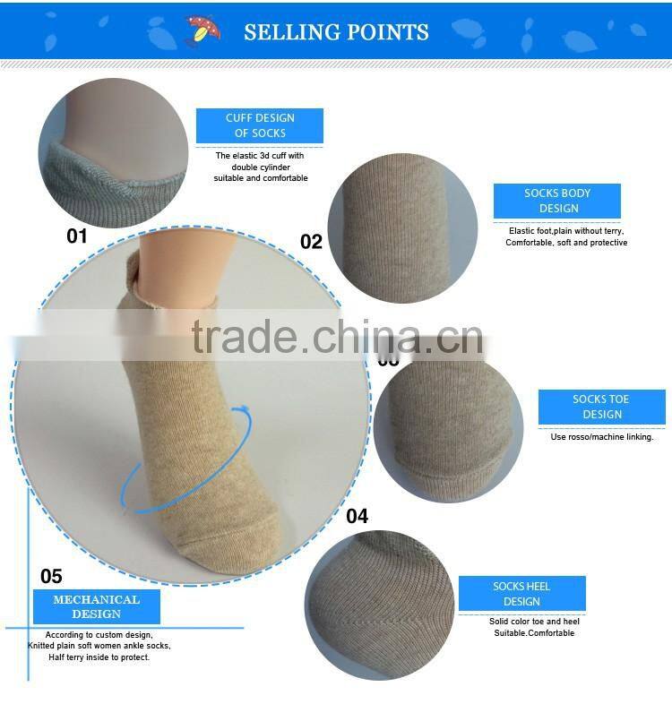 Custom wholesale double cylinder 3d ankle socks wool with soft feeling