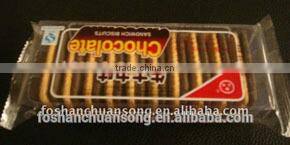 Multifunction food packing machine, dessert with a tray flow wrapping machine, cookies with a tray packing machinery