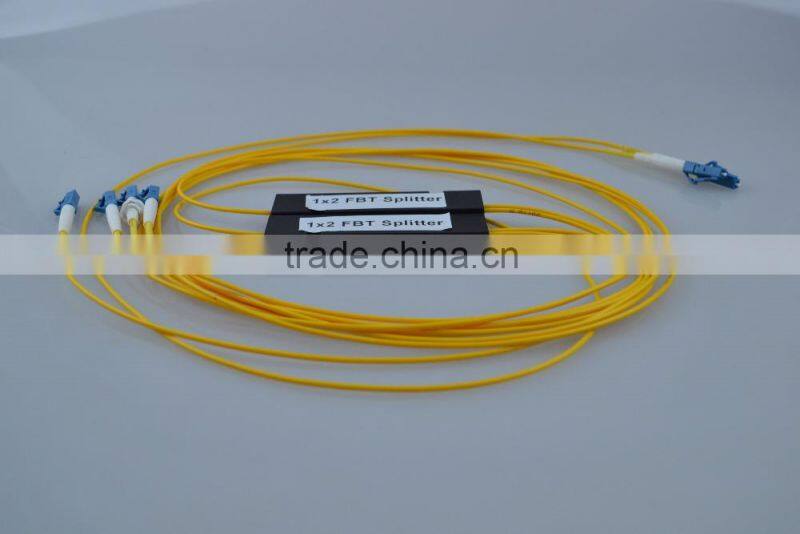 Single Mode 1x2 Fiber Optic FBT Splitter Fiber Optic Solutions