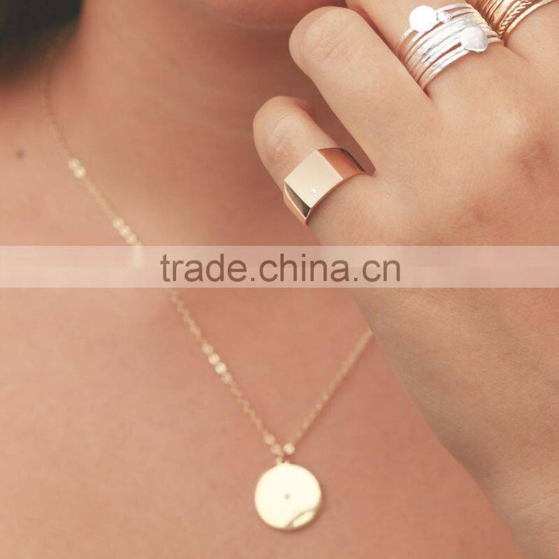 Wholesale cz diamond stylish girls finger rings signet ring