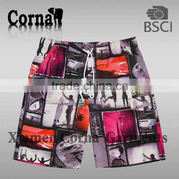 Colorful fashion custom cheap price beach new summer sexy xxx mens surfing beach shorts