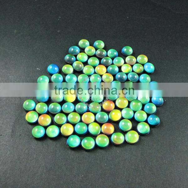 10mm color change round mood cabochon for DIY mood rings,charms supplies fingdings 4110120