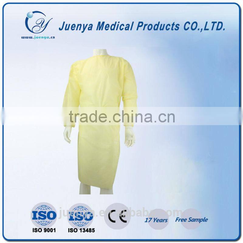 Disposable Yellow Isolation Gown
