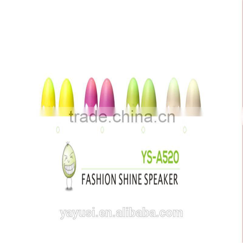 2.0 mini special feature egg shape design, portable computer sepaker with colorful led light and usb charger