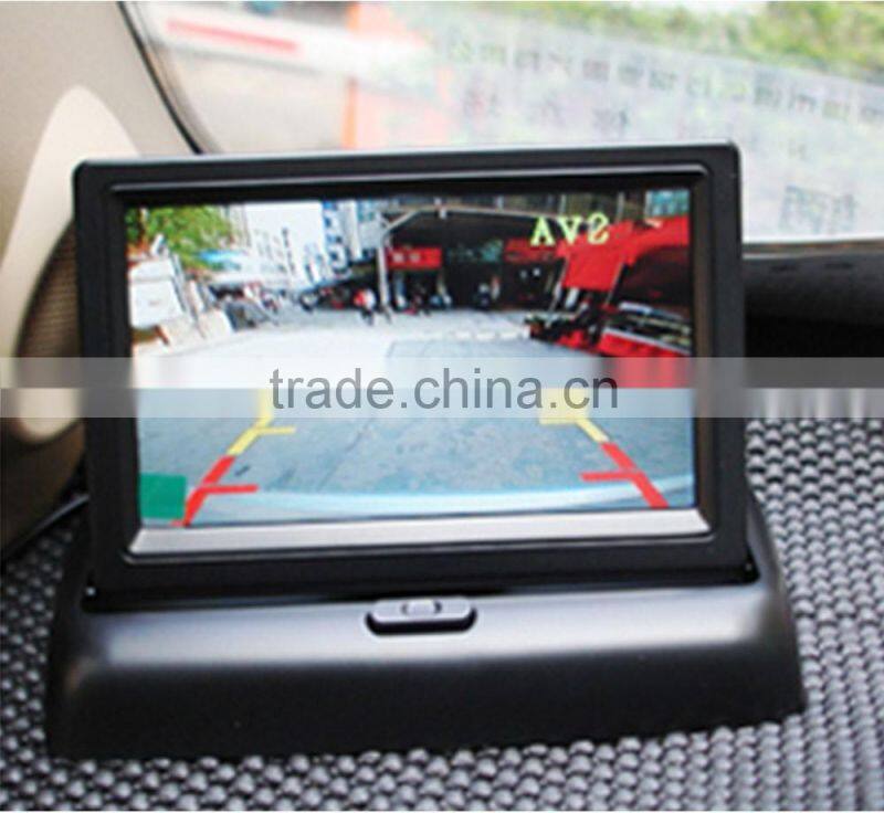 4.3 Inch Control TFT LCD Car Monitor Color Screen Car Rear View Monitor With 2 Video Input .