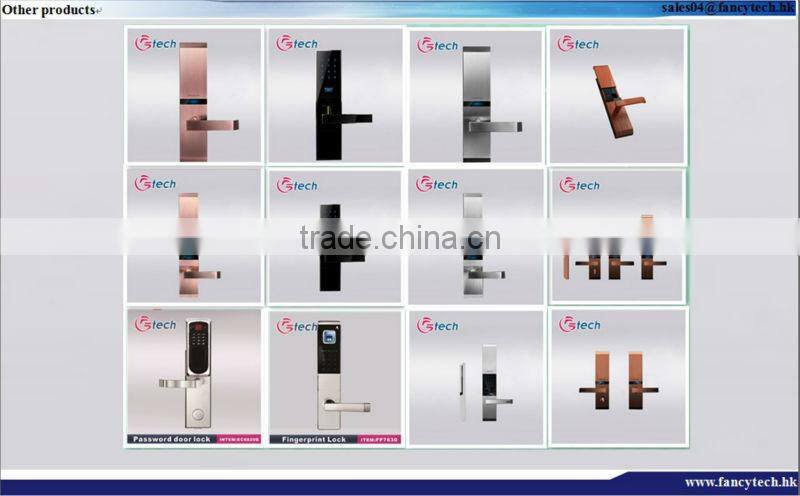 Luxury PVD color biometric lock with beautiful blue backlighting keypad