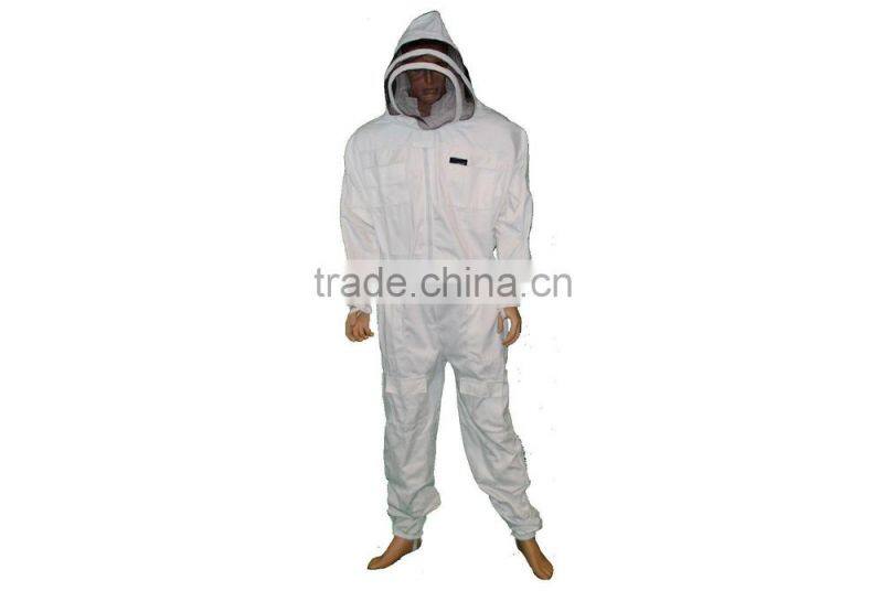 100% Cotton Beekeeping Equipment Bee Suit With Fencing Veil, Whole Body Sting Protective Suit