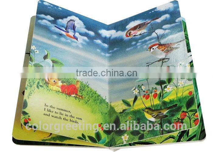 custom colorful professional children cardboard book printing in China