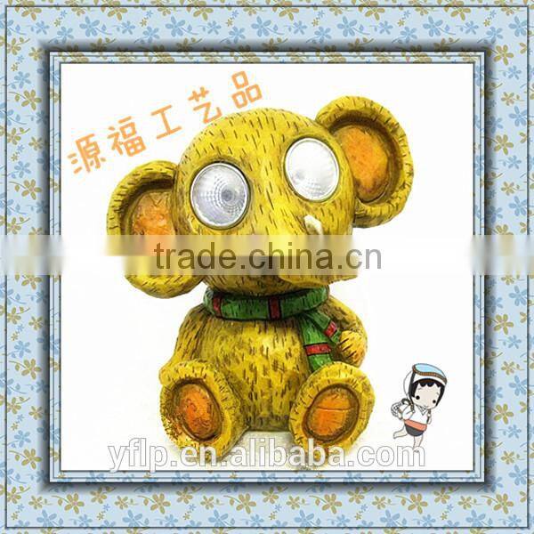 Resin A Little Robot Boy Led Light Ornament Craft for Home & Garden Decoration