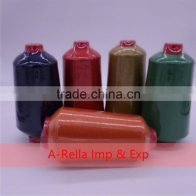 dty polyester overlock thread dyed 215g/cone 150D