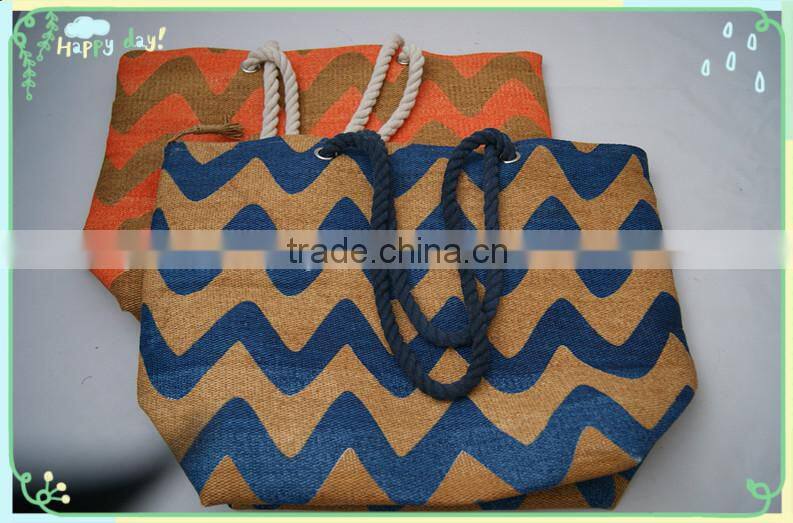 Colorful plastic straw tote bag