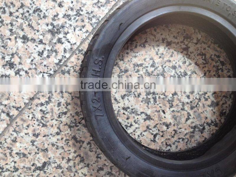 7x2 heavy duty hand trolley wheel pneumatic tubeless lawn mower wheel