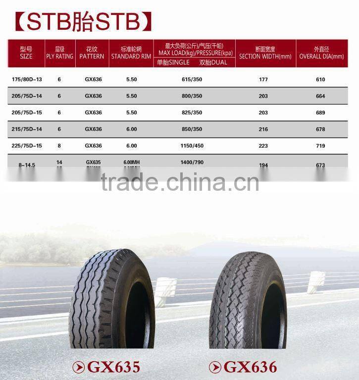 BIAS ST TIRE SPECIAL TRAILER TIRE ST205/75D15
