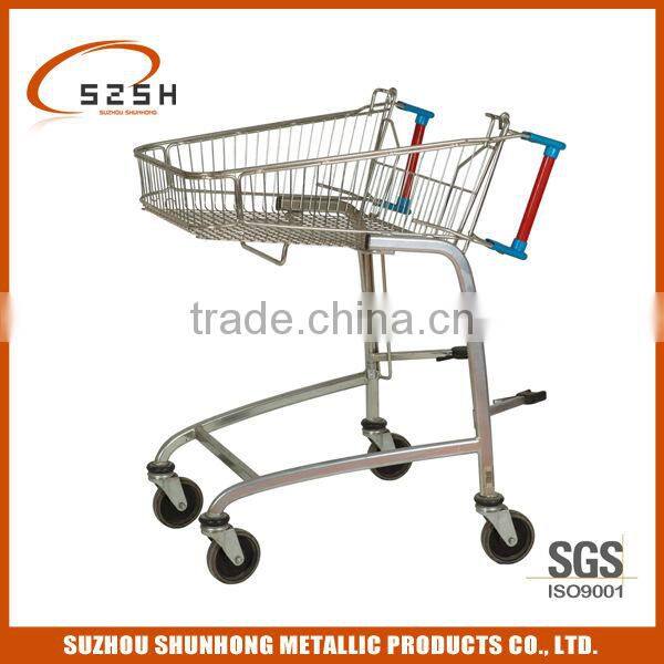 shopping cart application shopping trolley with 4 wheels rolling