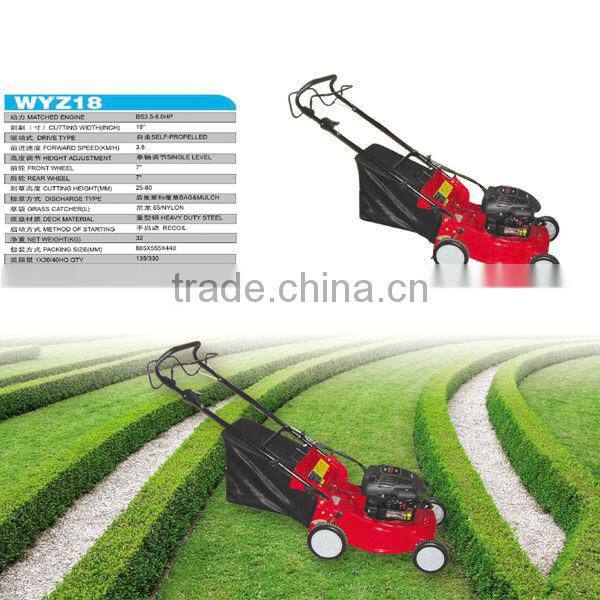 gasoline lawn mower with CE/EUROII/WYZ18 gasoline lawn mower/lawn mower-garden tools