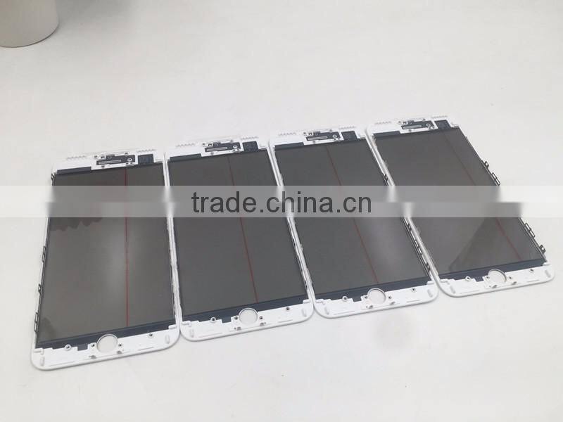 LCD Outer front glass with preinstalled with Cold Press Frame OCA optical gule polarizer film for iphone