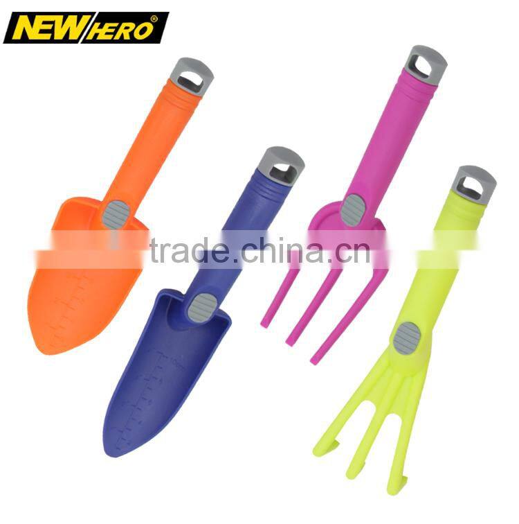 Middle size plastic 4pcs garden tool set hand tools plastic toy tool set