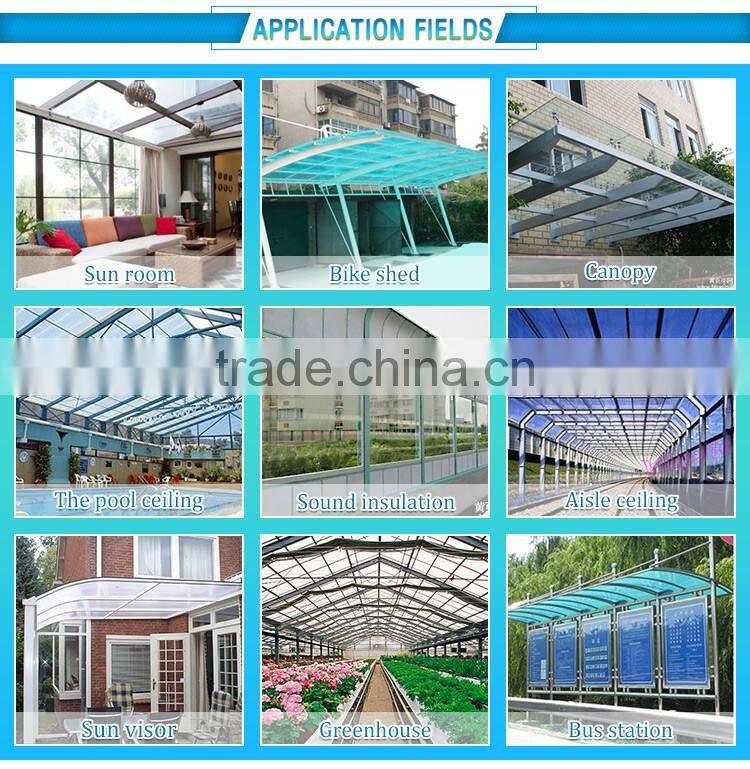 High Strength Polycarbonate UV coating pc corrugated transparent roofing sheet
