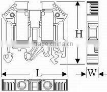 TF-G4 Euro Style Combined Type Wiring 4mm Ground Wire Connector