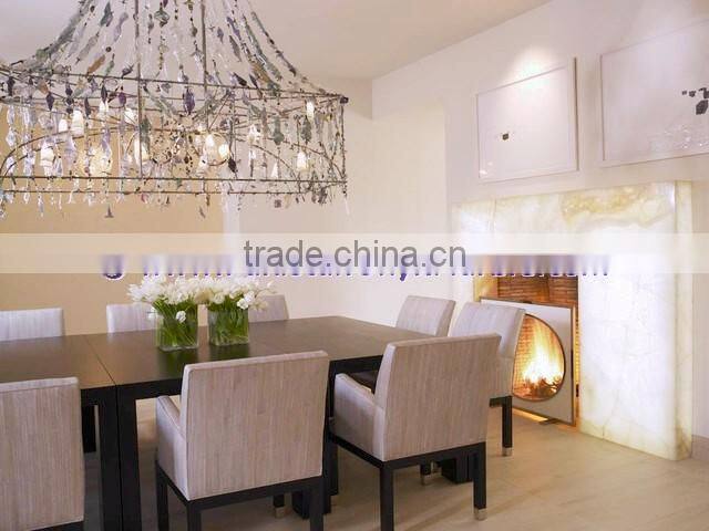 Interior decoration BACKLIT ONYX FIREPLACES