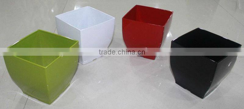 decorative flowerpot,cheap ceramic pot,square flower pot