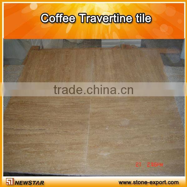 polished walnut travertine