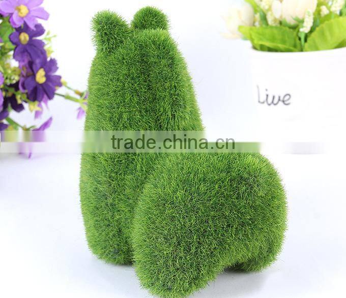 Creative potted decor handcraft flocking artificial alpaca animals