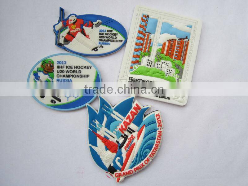 Custom logo Branded pvc fridge magnet