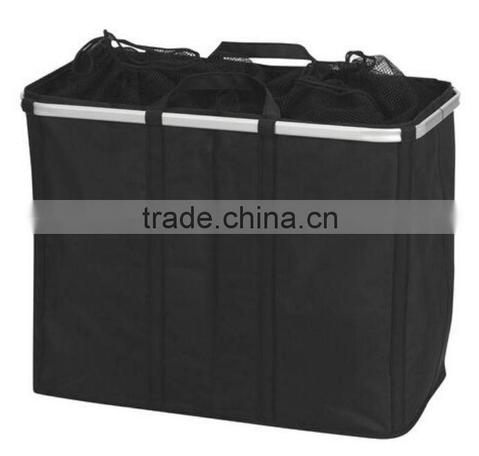 Store More Black Custom Handled Closet Folding Laundry Hamper
