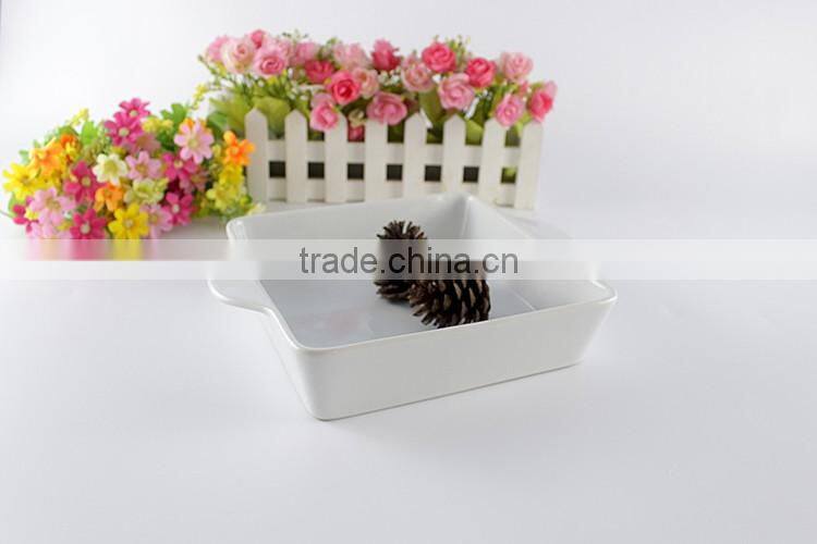 Hospitality hotel supply ceramic baking dish custom logo bakeware