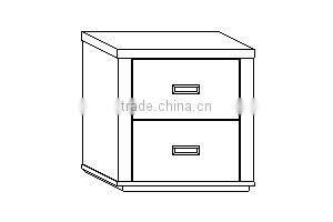 Oak wood nightstands with drawers for bedroom