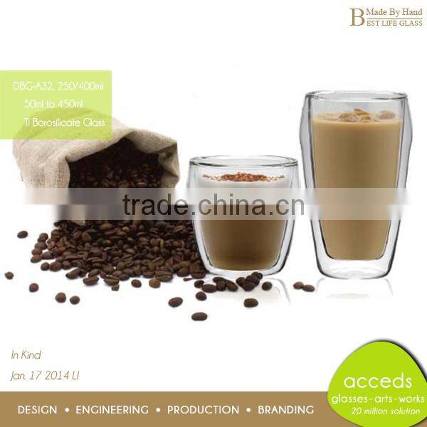 Handmade Double Wall Expensive Glass Cup