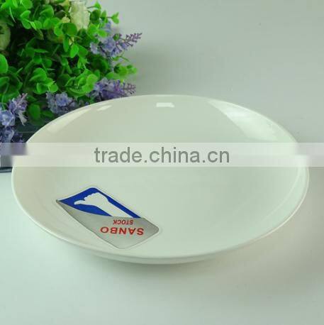 New design restaurant ceramic salad plate wholesale white porcelain round plate