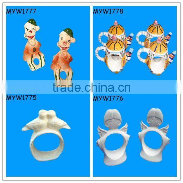 kettle or teapot shaped gifts funny porcelain ceramic table napkin ring