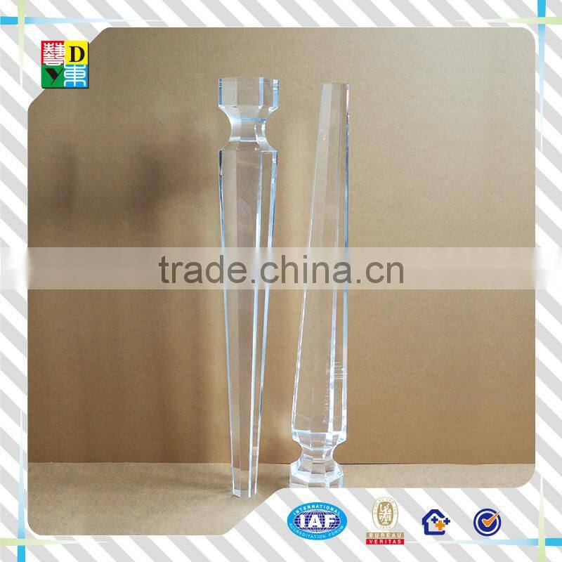 New arrival acrylic table leg polished high transperant acrylic furniture leg PMMA lucite acrylic bench leg wholesale price
