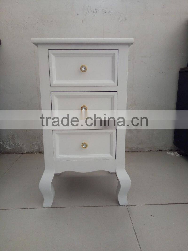 UEnjoy Shabby Chic Pair of Bedside Table Unit Wooden Cabinet 2 Drawers Nightstand Bedroom