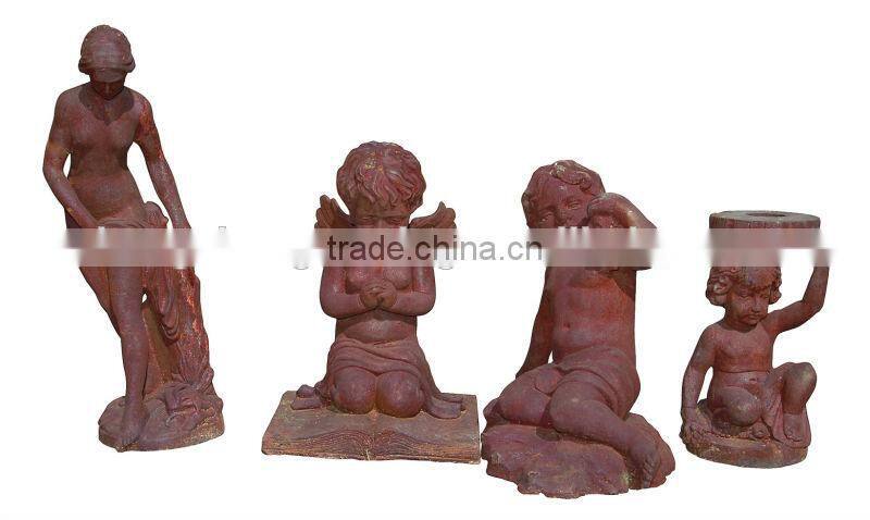 antique large cast iron garden statues