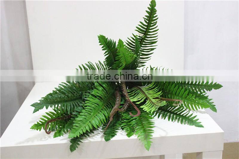 fake jungle style decoration long fern leaf plastic leaf display