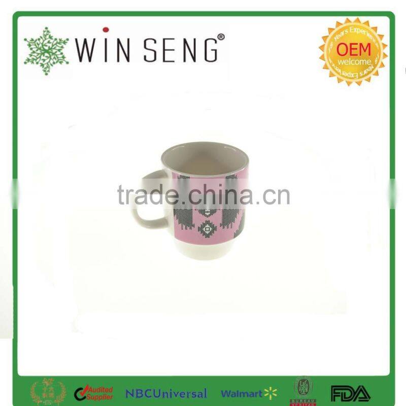 Fine drinkware ceramic coffee mug with ring