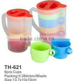 Hot Sale PP 6PCS Plastic Cup Set