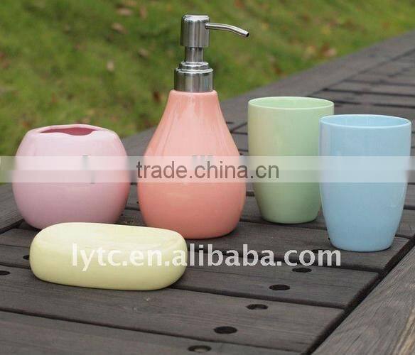 ceramic porcelain bath accessories set, bath set,,bathroom fitting,ceramic soap dispenser/toothbrush holder/tumbler/soap dish
