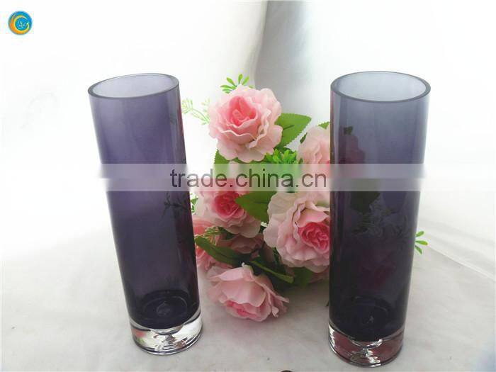 clear glass vases and cheap tall glass cylinder vases for home decoration