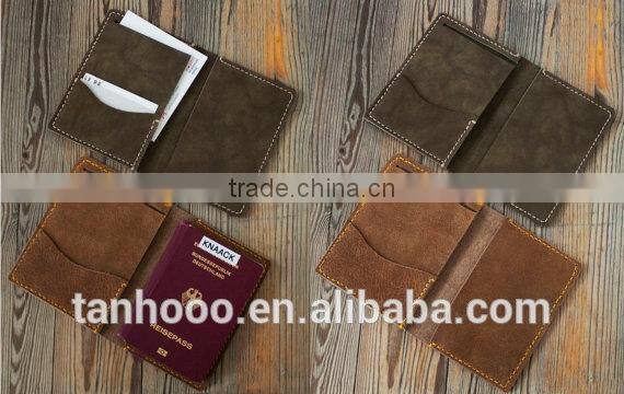 Unique Leather Passport Holder with card slot place card holder OEM the best design