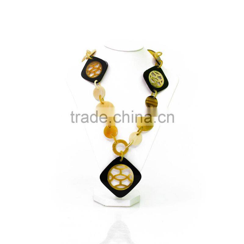 Horn necklace 100% handmade, natural colour and fashionable design, available in Vietnam